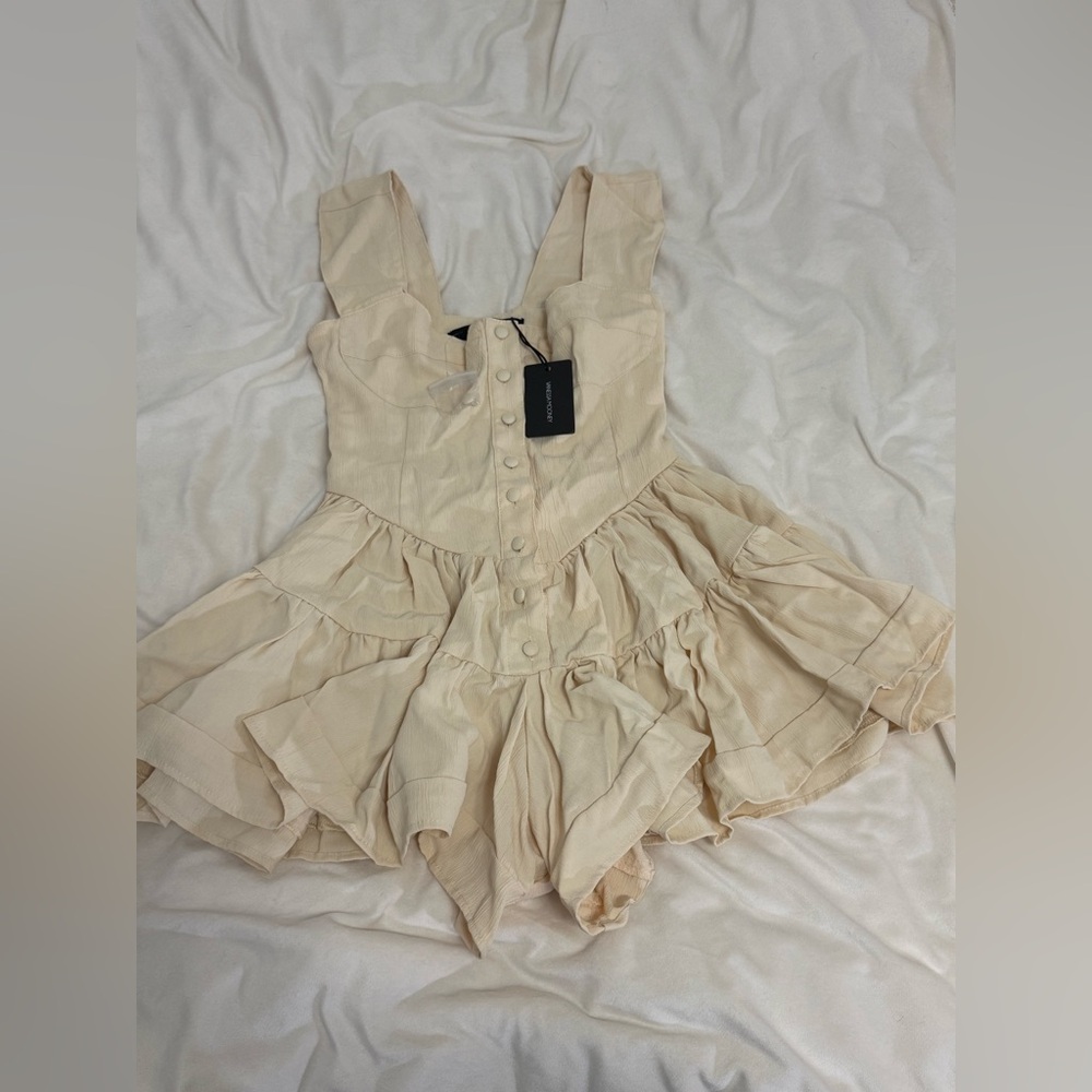 Vanessa Mooney Cream Mini Dress